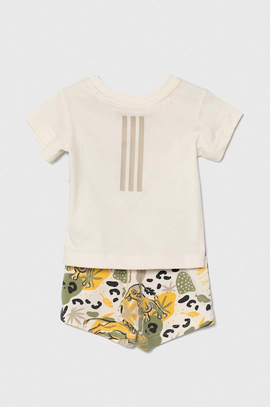 adidas komplet bawełniany niemowlęcy I DY LK T SET IV7361 biały AW24