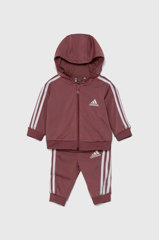 Kojenecká tepláková souprava adidas I 3S SHINY TS pletenina růžová IV7400