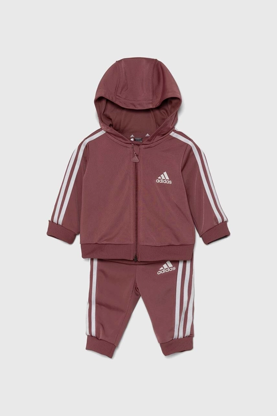 Trenirka za bebe adidas I 3S SHINY TS pletivo roza IV7400