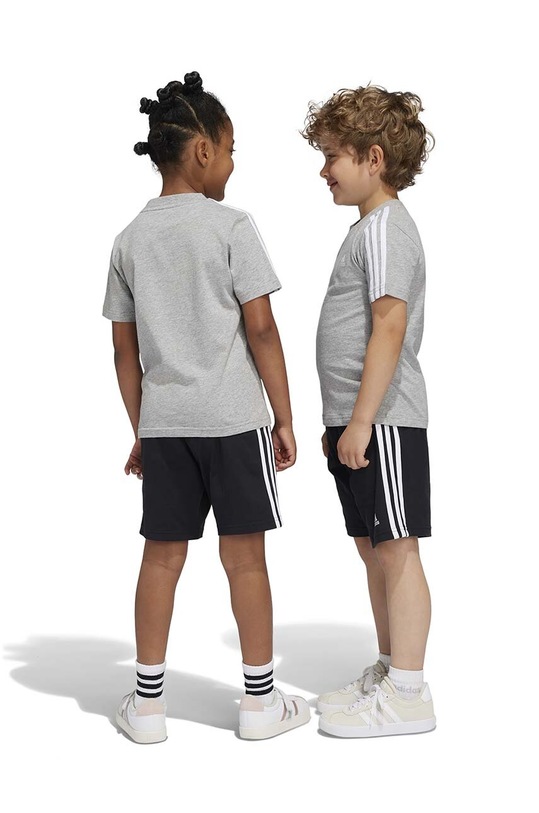 adidas komplet bawełniany dziecięcy LK 3S CO T SET IV7439 szary