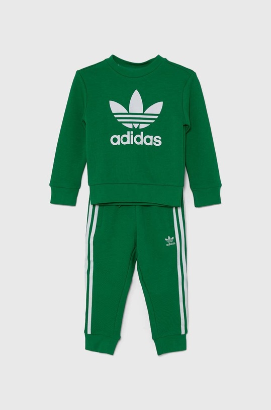 adidas Originals dres dziecięcy TREFOIL CREW SE dzianina zielony IY4783