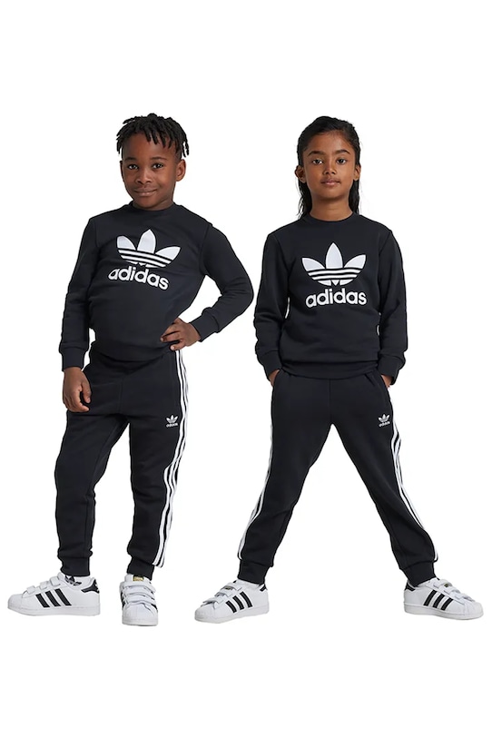 adidas Originals dres dziecięcy TREFOIL CREW SE dzianina czarny IY4784