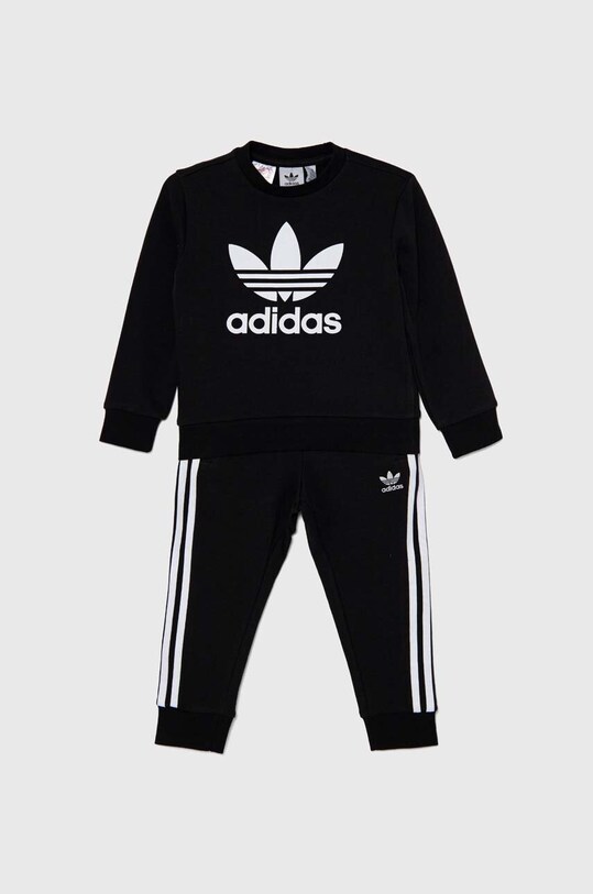 Дитячий спортивний костюм adidas Originals TREFOIL CREW SE IY4784 чорний AW24
