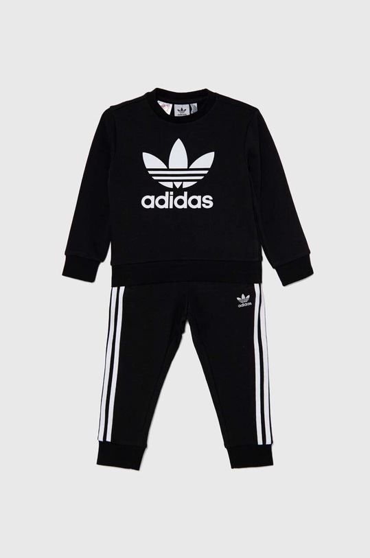 adidas Originals dres dziecięcy TREFOIL CREW SE IY4784 czarny AW24