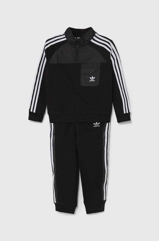 Dječja trenirka adidas Originals CREW SET HZ bez uzorka crna IY4818