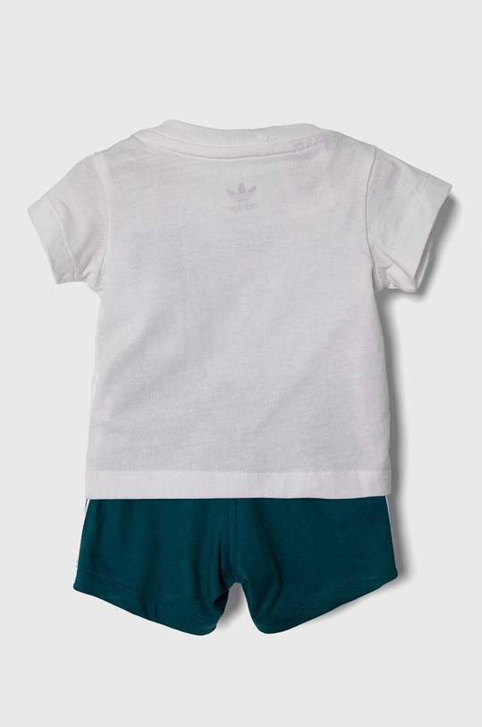 adidas Originals komplet bawełniany dziecięcy SHORT TEE SET JE0524 turkusowy AW24