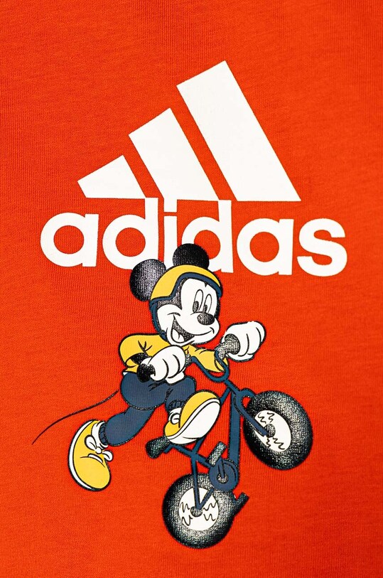 Detská bavlnená súprava adidas x Disney, I DY MM T SET červená IV9648