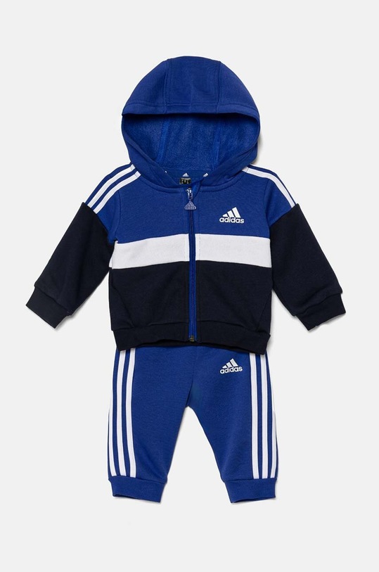 Βρεφική φόρμα adidas I 3S TIB FL TS πλεκτό ύφασμα σκούρο μπλε IW3492