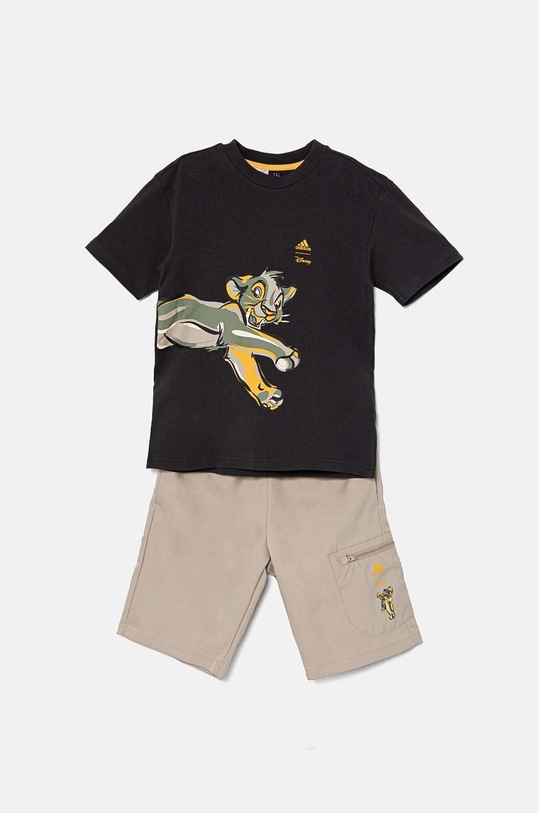 adidas komplet dziecięcy LK DY LK T SET IV9639 beżowy AW24