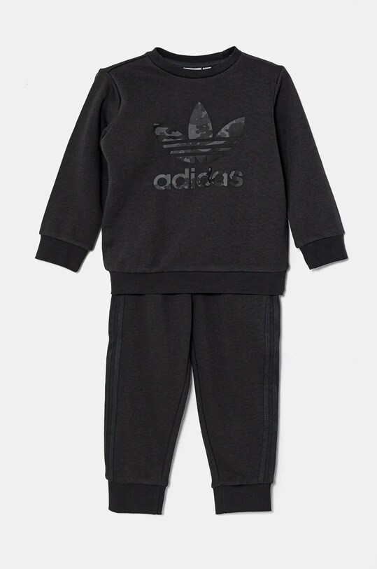 adidas Originals dres dziecięcy CREW SET aplikacja szary IY1749