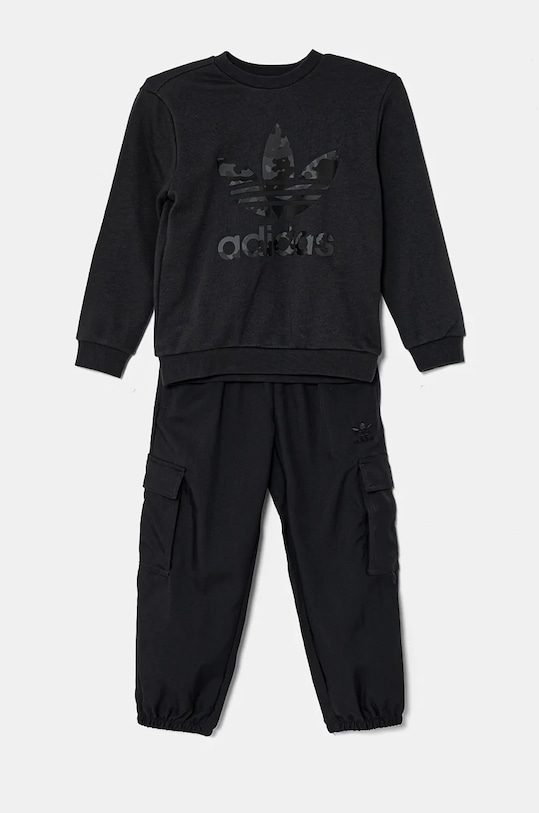 Dječja trenirka adidas Originals CREW SET pletivo crna IY1754
