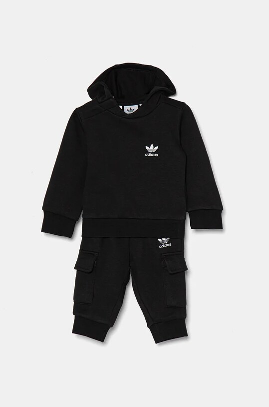 Детский спортивный костюм adidas Originals HOODIE SET трикотаж чёрный IW1007