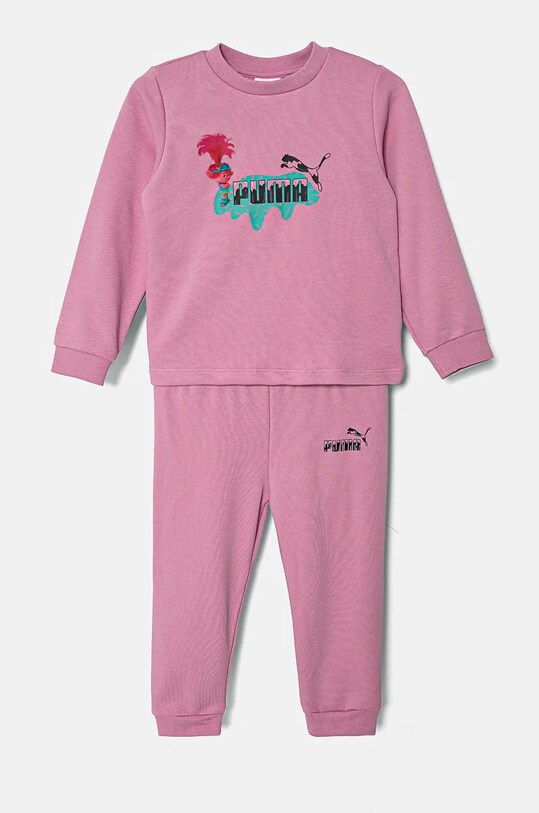 Cпортивний костюм для немовлят Puma X TROLLS Minicat Crew Jogger TR трикотаж рожевий 627382