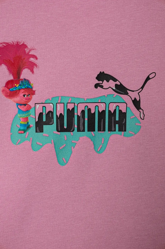Chłopiec Puma dres niemowlęcy X TROLLS Minicat Crew Jogger TR 627382 różowy