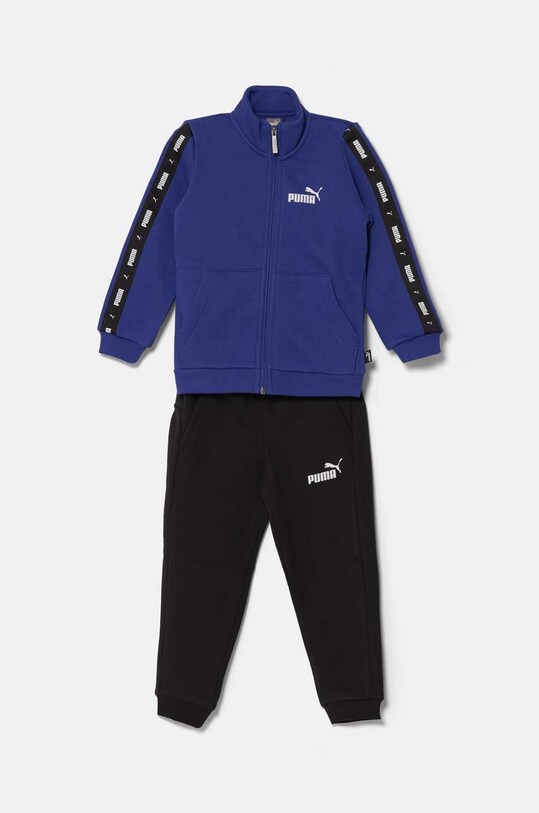 Puma dres dziecięcy Tape Sweat Suit aplikacja granatowy 670114