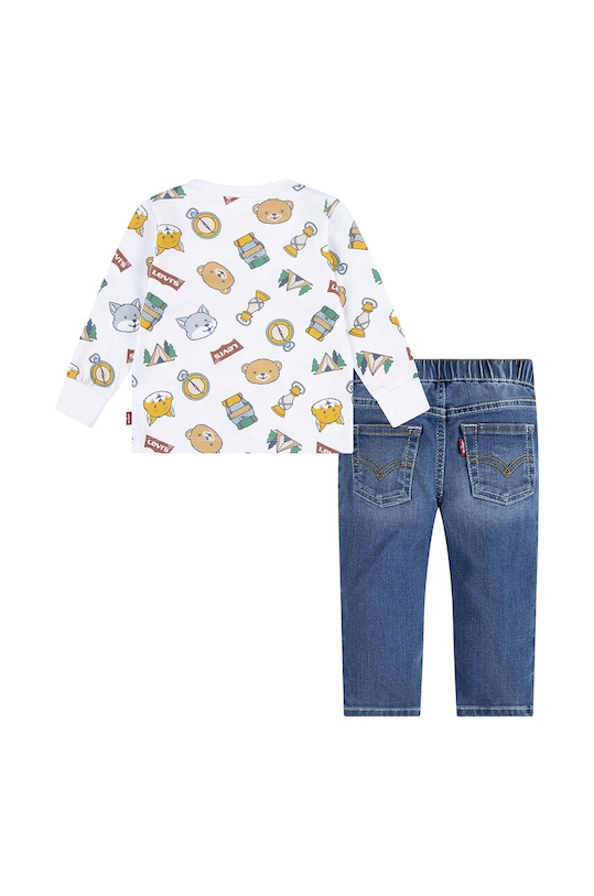 Детский комплект Levi's HIKING AOP TEE & PANT SET 6EL477 белый AW24