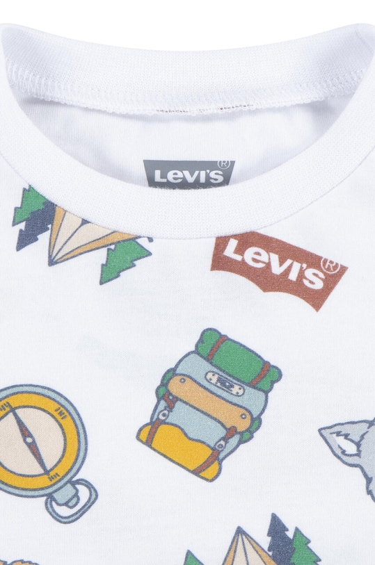 Мальчик Детский комплект Levi's HIKING AOP TEE & PANT SET 6EL477 белый