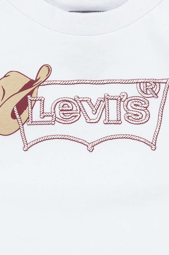 Chłopiec Levi's komplet niemowlęcy TRUCKER TEE & CARGO JOGGER 6EL315 biały