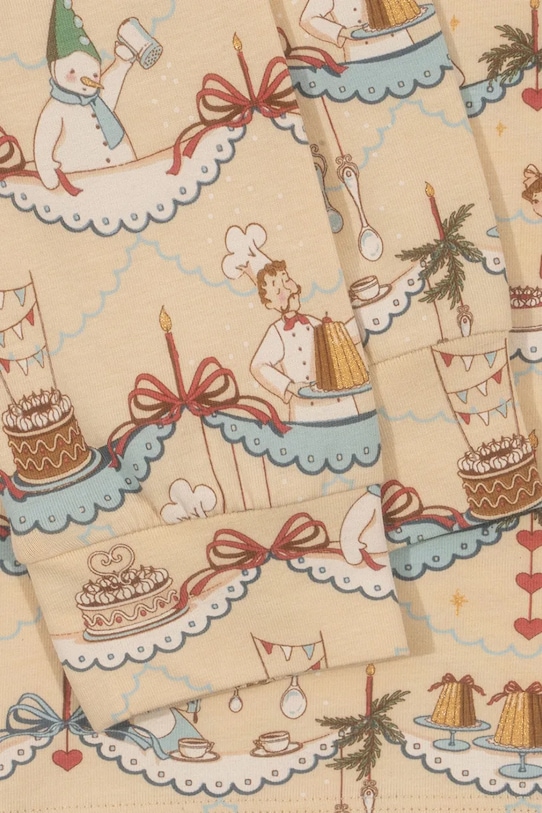 Konges Sløjd compleu copii BASIC BLOUSE/PANTS SET GOTS KS101887 bej