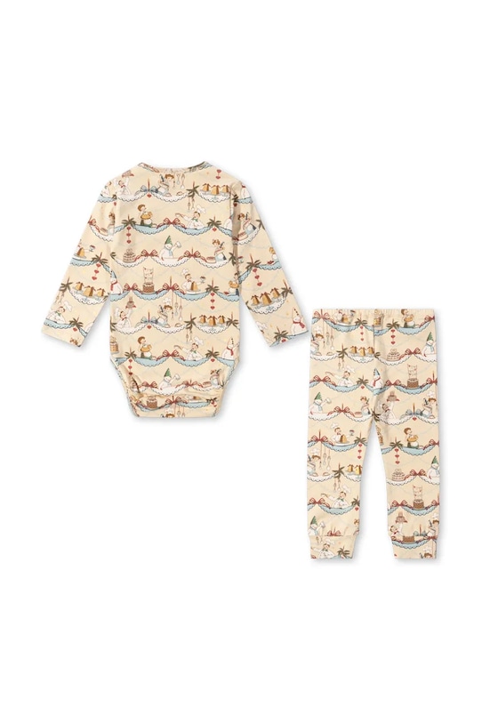 Konges Sløjd komplet niemowlęcy BASIC BODY/PANTS SET GOTS KS101888 beżowy AW24