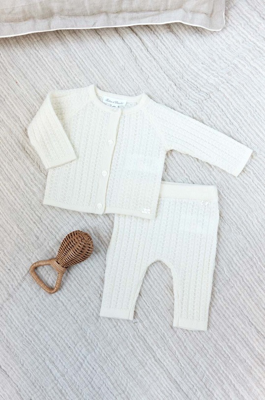 Tartine et Chocolat komplet niemowlęcy dzianina beżowy TZ36070