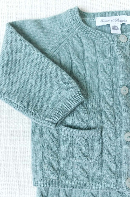 Tartine et Chocolat komplet wełniany dziecięcy TZ36060.67.74 turkusowy