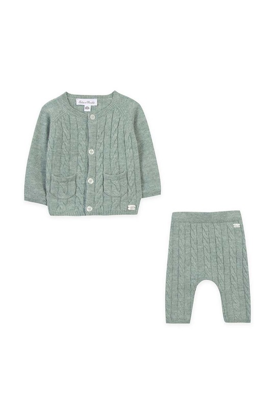 Chłopiec Tartine et Chocolat komplet wełniany dziecięcy TZ36060.67.74 turkusowy