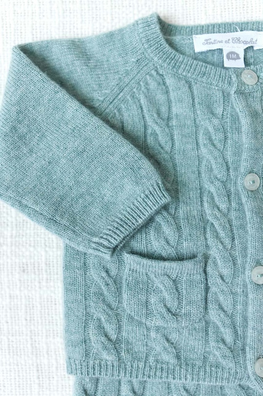 Tartine et Chocolat komplet wełniany dziecięcy TZ36060.80.86 turkusowy