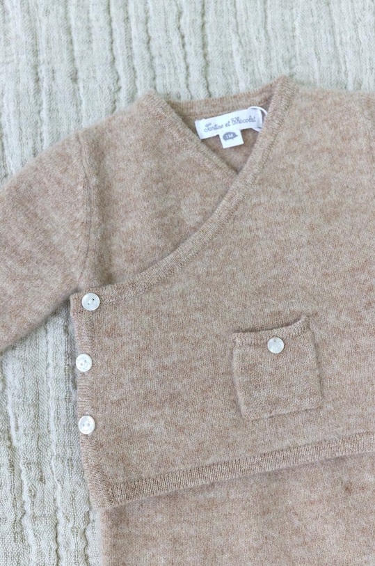 Tartine et Chocolat komplet wełniany niemowlęcy TZ36040.80.86 brązowy