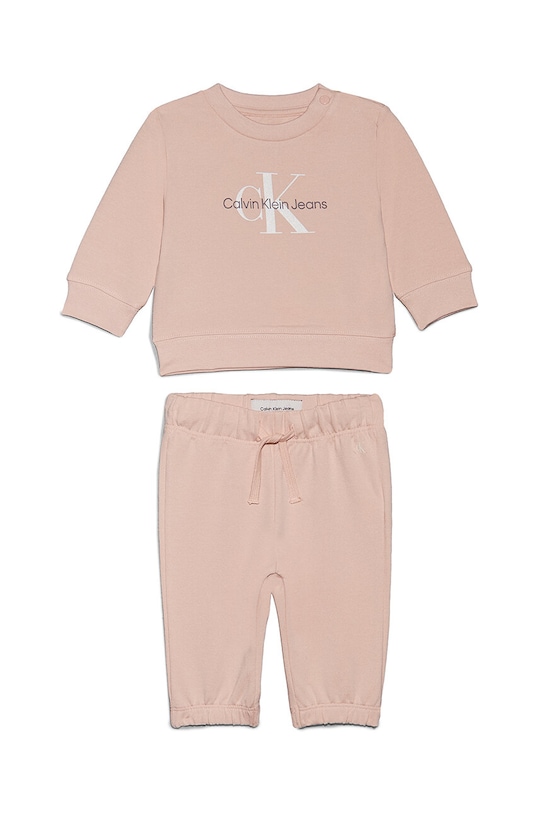 Otroški komplet trenirke Calvin Klein Jeans Pletenina bež IN0IN00017.9BYH