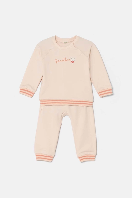 Trenirka za bebe United Colors of Benetton pletivo narančasta 32KNAK00Q.W.Seasonal