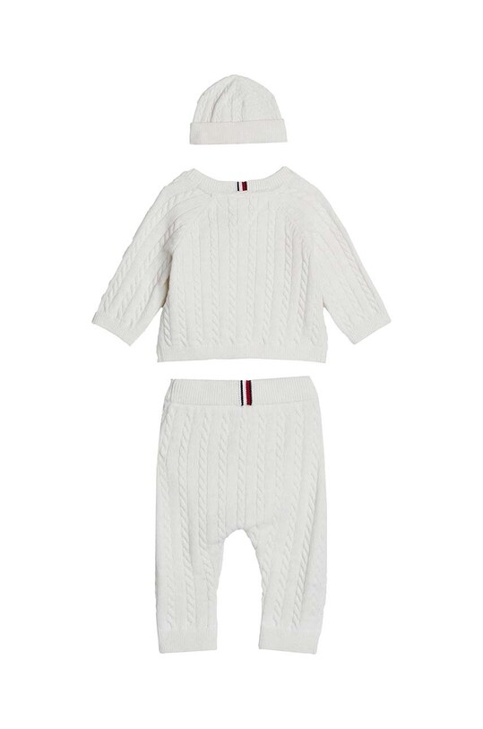 Tommy Hilfiger set per bambini in misto lana pacco da 3 KN0KN01929.9BYH bianco AW24