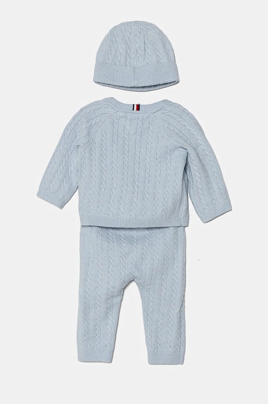 Tommy Hilfiger komplet niemowlęcy z domieszką wełny 3-pack KN0KN01929.9BYH niebieski AW24