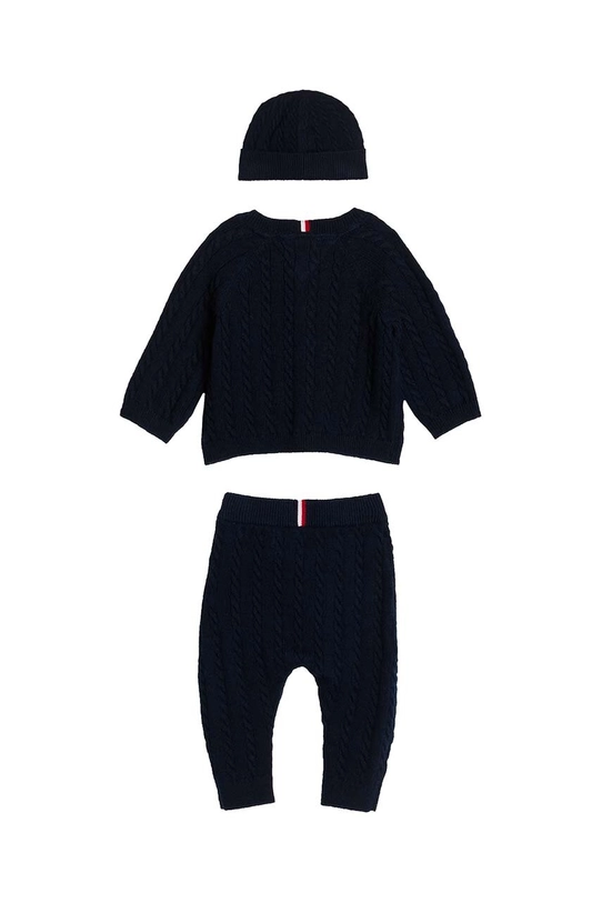 Tommy Hilfiger set per bambini in misto lana pacco da 3 KN0KN01929.9BYH nero AW24