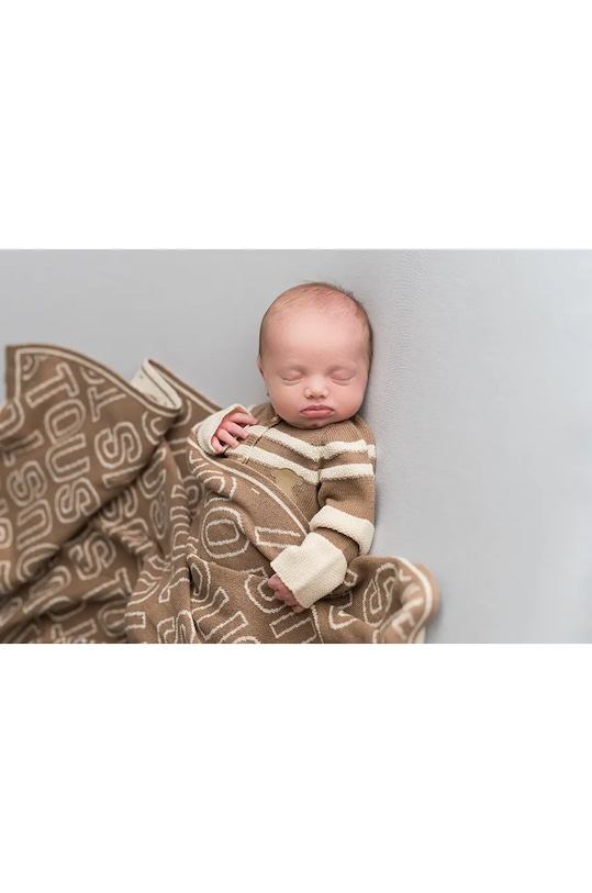 Tous komplet bawełniany niemowlęcy Tricot wzorzyste beżowy Tricot.2101