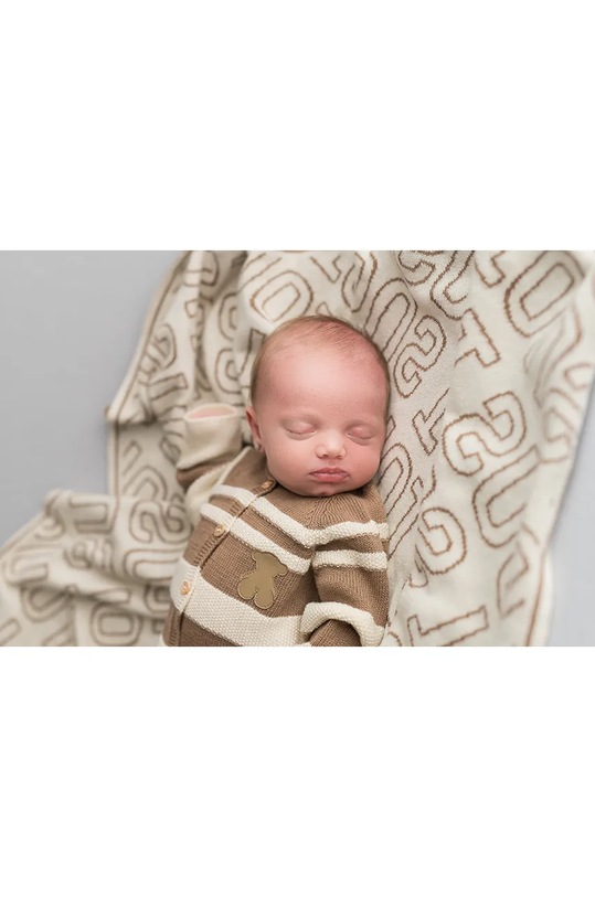 Chłopiec Tous komplet bawełniany niemowlęcy Tricot Tricot.2101 beżowy