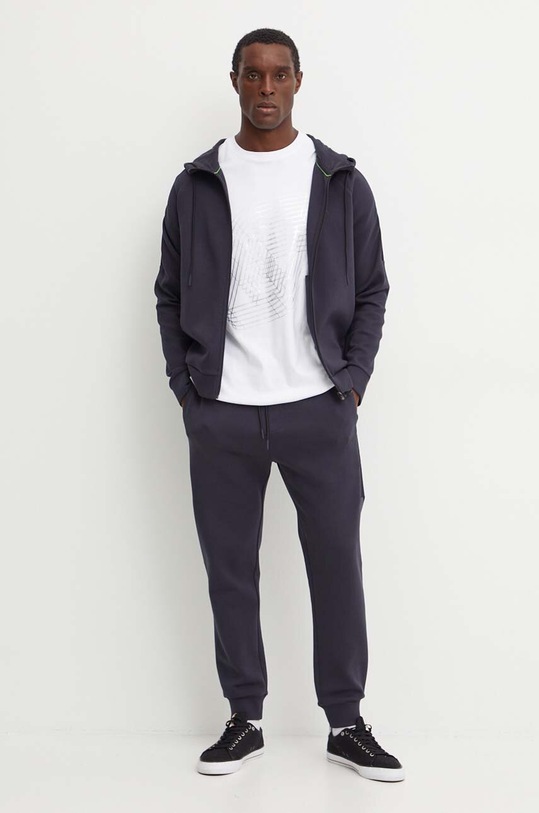 BOSS Green dres dzianina granatowy 50519395