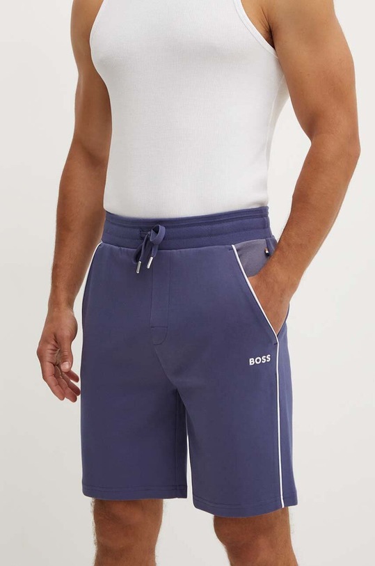 BOSS pantaloni scurți de lounge tricotaj bleumarin 50521812