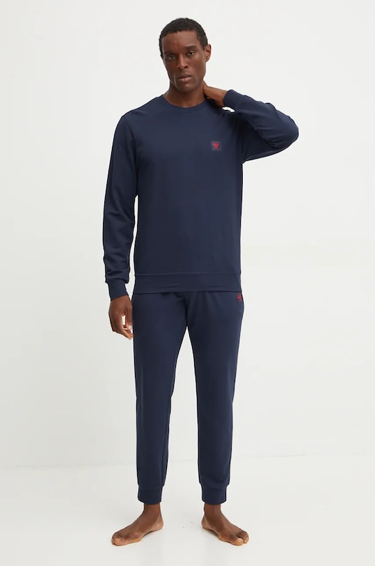 Костюм лаунж Emporio Armani Underwear аппликация тёмно-синий 111943.4F595