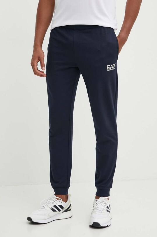 Хлопковый спортивный костюм EA7 Emporio Armani тёмно-синий PJVRZ.6DPV57.1562