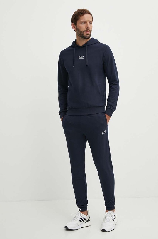 EA7 Emporio Armani dres bawełniany nadruk granatowy PJVRZ.8NPV64.0562