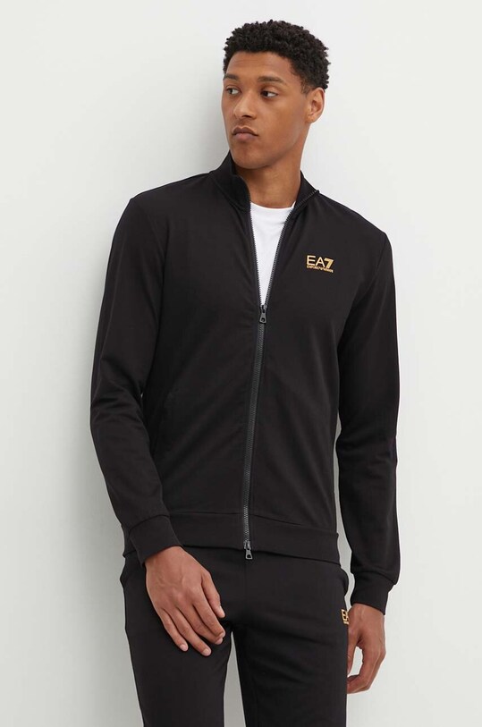 Хлопковый спортивный костюм EA7 Emporio Armani PJVRZ.8NPV60.0208 чёрный SS25