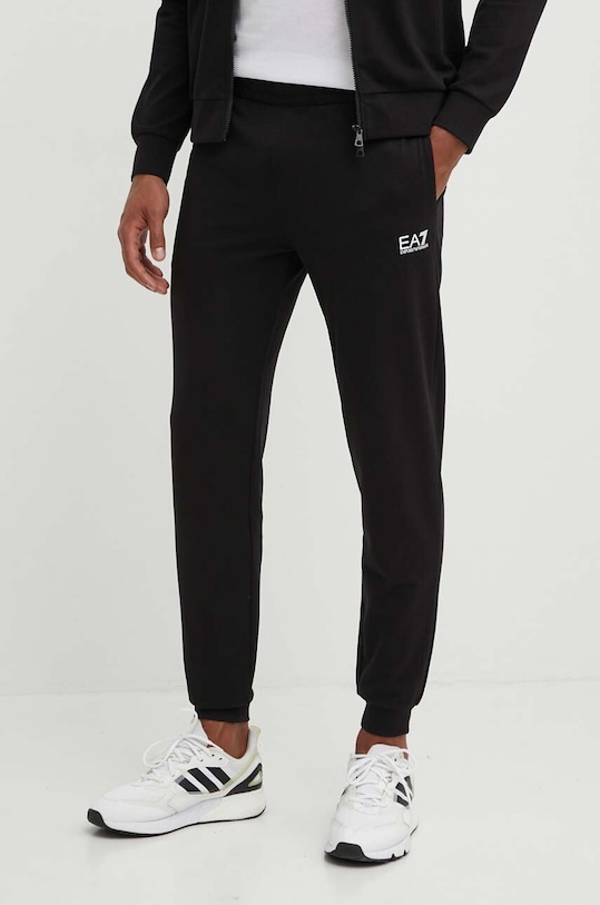 Bavlněná tepláková souprava EA7 Emporio Armani černá PJVRZ.8NPV60.1200
