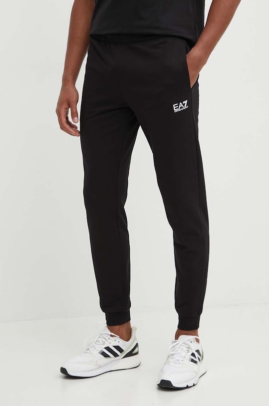 Бавовняний спортивний костюм EA7 Emporio Armani чорний PJVRZ.8NPV63.1200