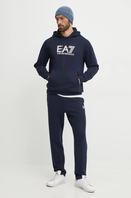 Спортивний костюм EA7 Emporio Armani з еластаном темно-синій PJVTZ.6DPV65.1562