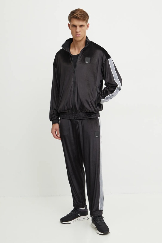 EA7 Emporio Armani dres wzorzyste czarny PJZDZ.6DPV71.1200
