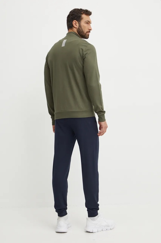 Bavlněná tepláková souprava EA7 Emporio Armani PJVRZ.8NPV60.28BR zelená AW24