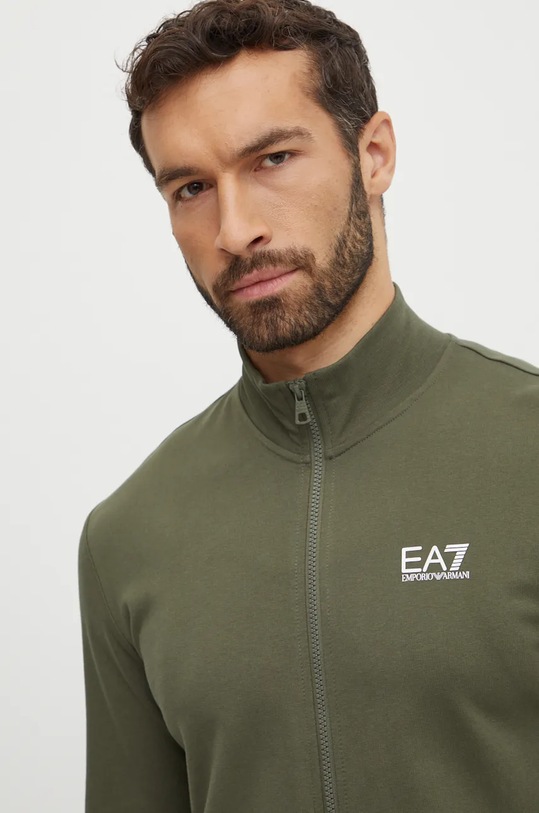 Bavlněná tepláková souprava EA7 Emporio Armani PJVRZ.8NPV60.28BR zelená