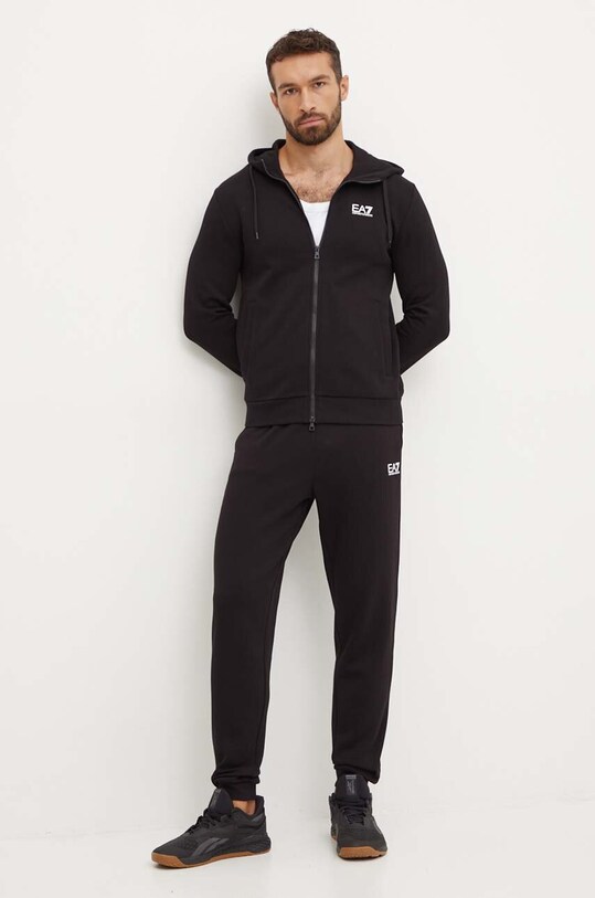 EA7 Emporio Armani dres dzianina czarny PJVTZ.8NPV68.1200