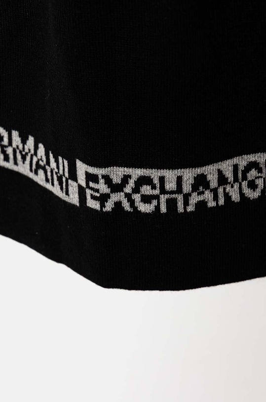 Шапка та шарф з домішкою вовни Armani Exchange чорний XM000337.AF12274